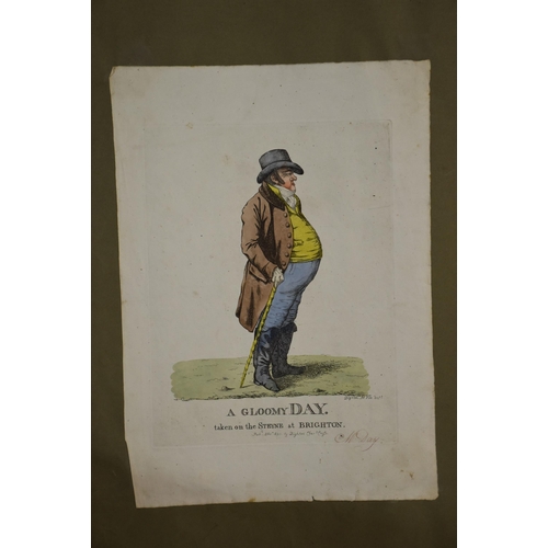 33 - Robert Dighton (c.1752-1814), a collection of satirical and political hand-coloured engravings fixed... 