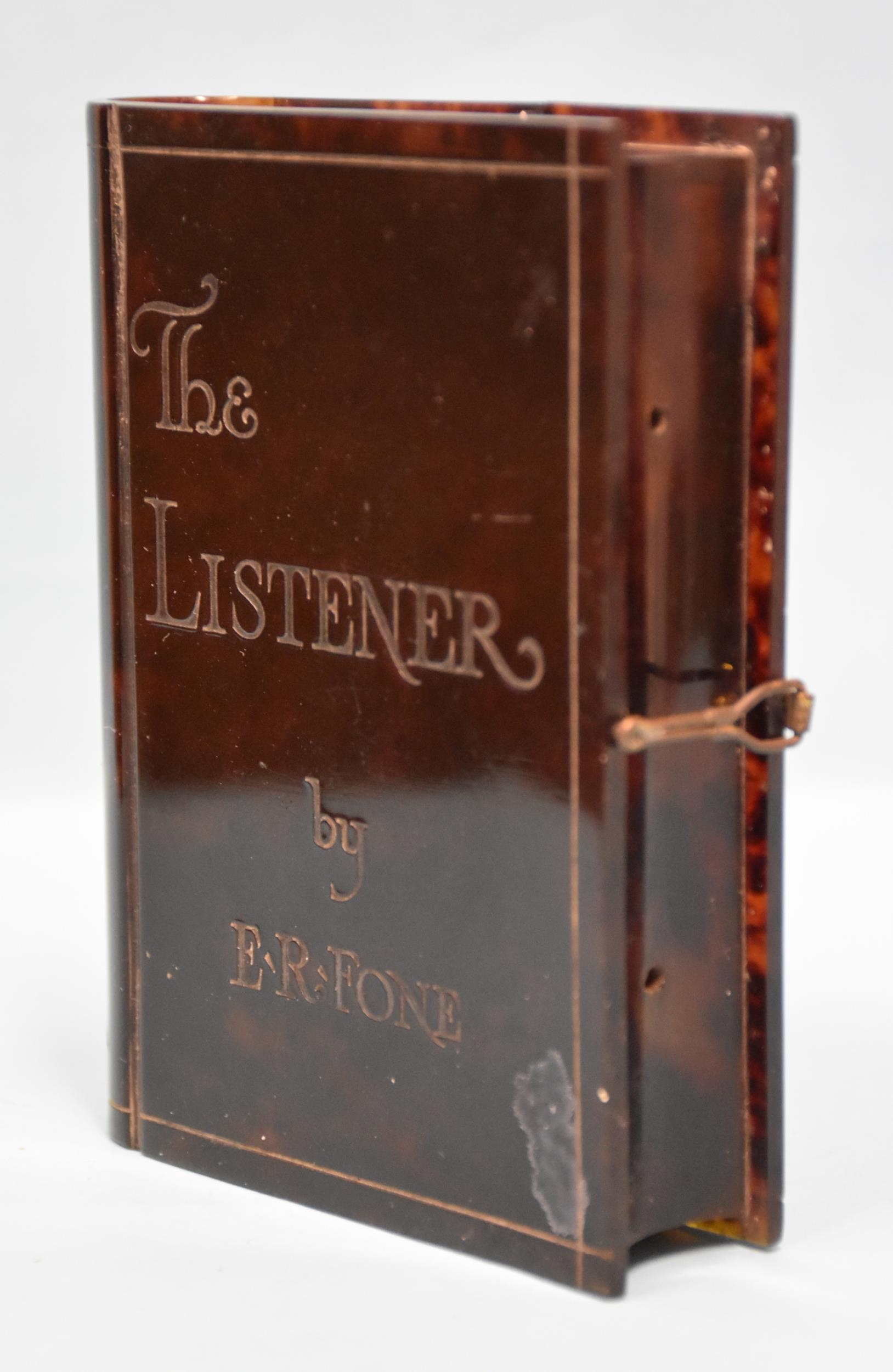 A Kenmac Radio Ltd crystal radio in the form of a book, 