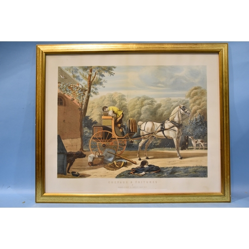 51 - After J J Harland, a print of 'The Scarbro' steeplechase, November 1851, 43 x 58cm, a Victorian mapl... 