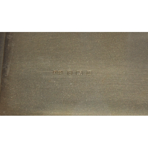 11 - A silver engine-turned rectangular cigarette case, 13 x 8.5cm, Birmingham 1945, maker ES & Co, 2... 