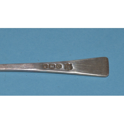 21 - A cased set of six silver reproduction Charles II Devon spoons, 8cm long, a similar larger spoon, 12... 