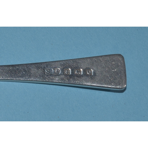 21 - A cased set of six silver reproduction Charles II Devon spoons, 8cm long, a similar larger spoon, 12... 