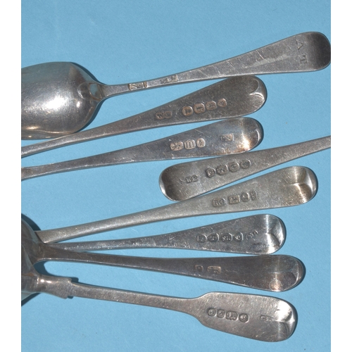 23 - A collection of fifteen 19th century silver teaspoons, various dates and makers and a pair of silver... 