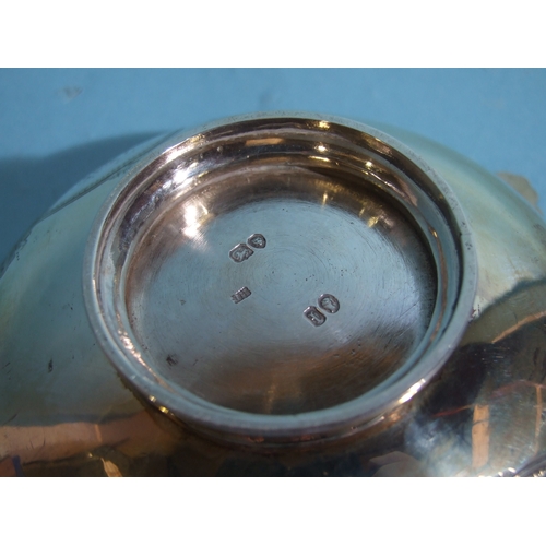 37 - A Victorian silver quaiche with engraved inscriptions within cartouches, 12.5cm diameter, 4.5cm high... 