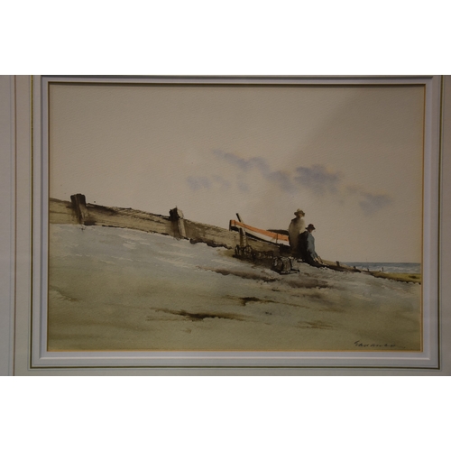 22 - Albert George Stevens (Staithes Group 1863-1925) LOWER HARBOUR, WHITBY Signed watercolour, titled ve... 