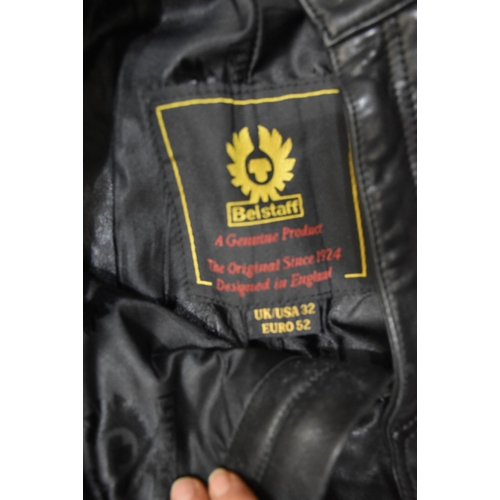 59 - A pair of Belstaff leather trousers (jeans type), size 32.