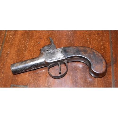 32 - A brass-bound mahogany lap desk with side drawer, (fitting incomplete), an inlaid mahogany box and a... 