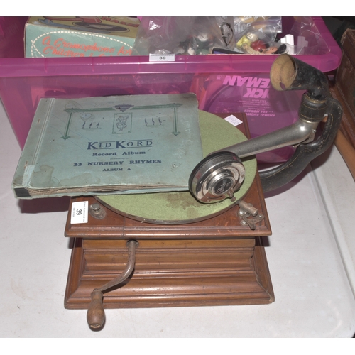 39 - Various novelty radios in the form of cars, radiograms, etc, Mickey Mouse toys, a 