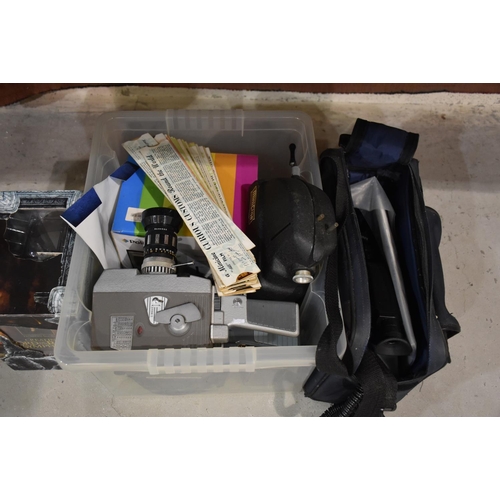 39 - A collection of various cameras, cine cameras and photographic equipment, including: Pentax Asahi KX... 