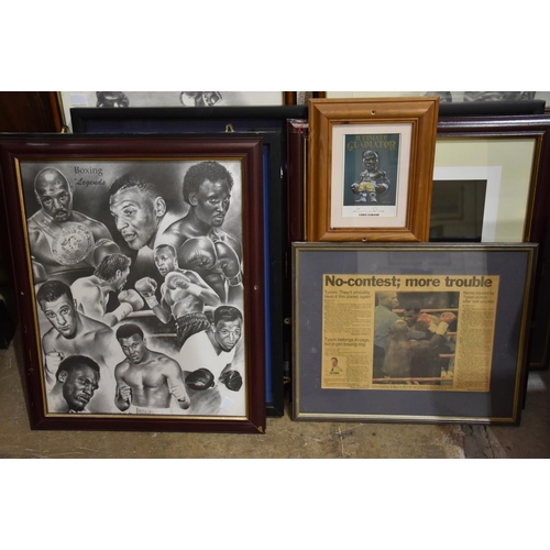 17 - A framed poster for the European, British & Commonwealth Middleweight Champion, between Tony Sib... 