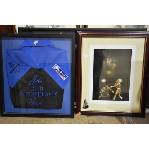 17 - A framed poster for the European, British & Commonwealth Middleweight Champion, between Tony Sib... 