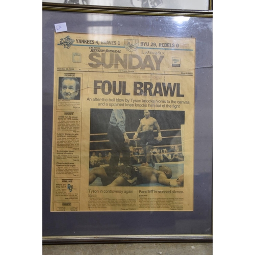 17 - A framed poster for the European, British & Commonwealth Middleweight Champion, between Tony Sib... 