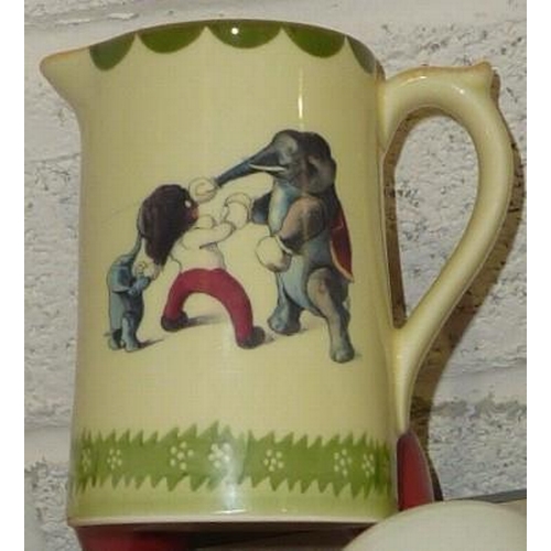 32 - A Carltonware milk jug from the Royal Nostalgia collection, decorated with the boxing elephant after... 