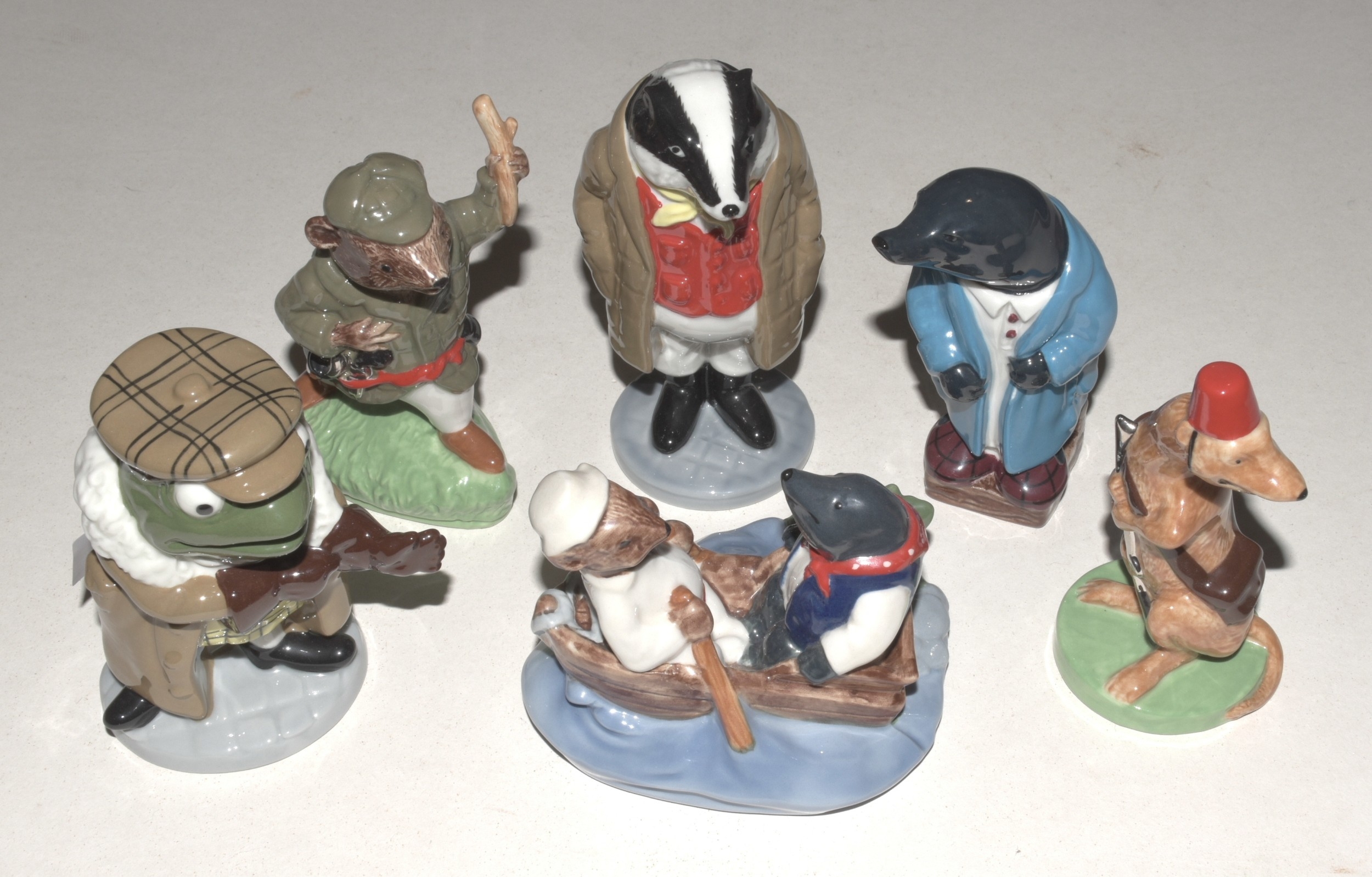 A set of six Wade International Collectors Club Wind in the Willows ...