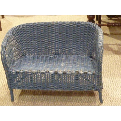 9 - A doll's metamorphic wooden high chair, a pair of doll's chairs and matching settee, (settee a/f, wo... 