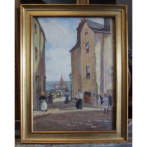 4 - Donald H Floyd (1892-1965) NEW STREET, BARBICAN Oil on canvas laid on board, signed and dated 1920, ... 