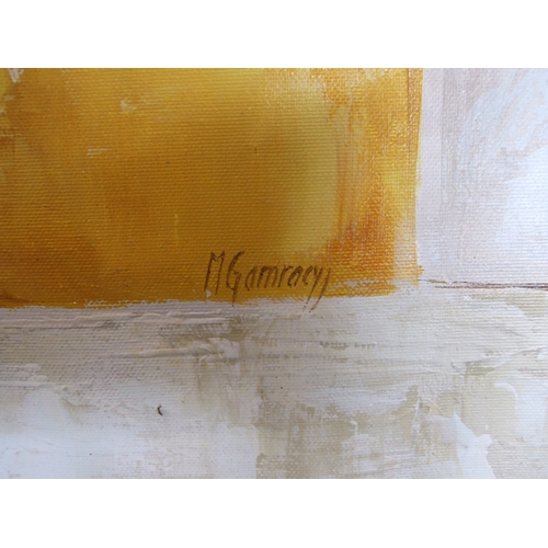 5 - Michel Gamracyj (1970-2020) LES COLOMBES Signed oil on canvas, signed, titled and dated 2001 on canv... 