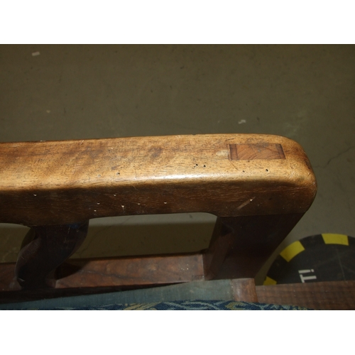 63 - Arthur Romney Green, a walnut reclining chair with adjustable back rest, shaped original open arms a... 