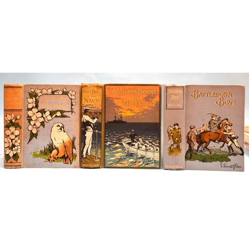 12 - A quantity of mainly children's books with decorative cloth bindings, including the Boys Book of the... 