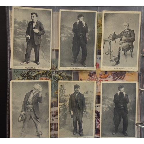 27 - An album of approximately 200 postcards, mainly Plymouth-related pull-outs, comic and greetings card... 