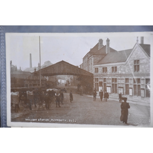 32 - Approximately seventy postcards and photographs of mainly Plymouth stations, railway workmen and tra... 
