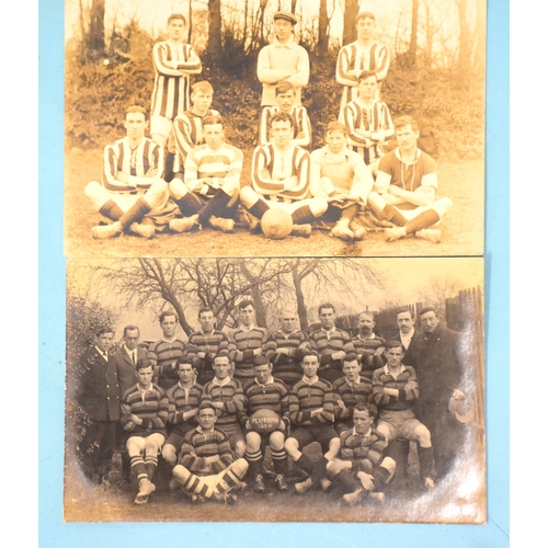 33 - Thirty-eight postcards of Plymouth football teams and supporters, including Plymouth v Devonport Alb... 