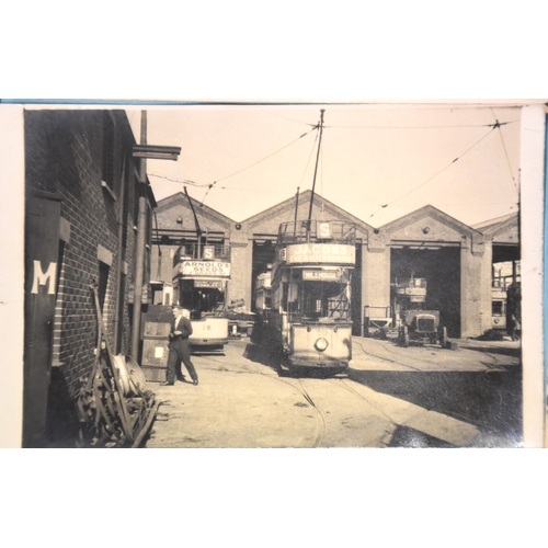 34 - A collection of 77 RP postcards and photos of Plymouth and Devon buses, trams, ambulance, charabancs... 