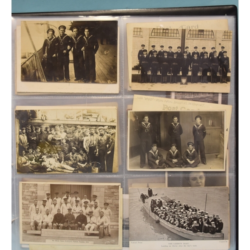 35 - A collection of approximately 270 postcards of Devonport Dockyard, many RPs of ships, crews, dockers... 