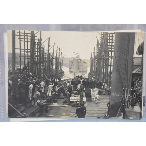 35 - A collection of approximately 270 postcards of Devonport Dockyard, many RPs of ships, crews, dockers... 