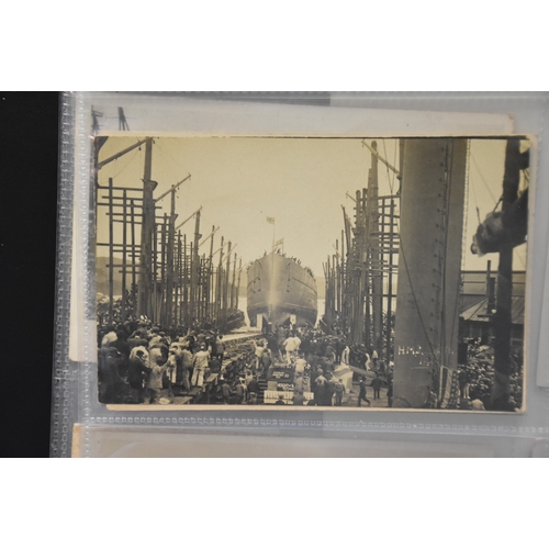 35 - A collection of approximately 270 postcards of Devonport Dockyard, many RPs of ships, crews, dockers... 