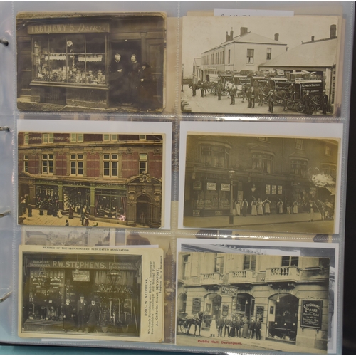 36 - An album of approximately 240 postcards, mainly Plymouth, including Plymouth shop fronts, royal visi... 