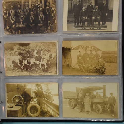36 - An album of approximately 240 postcards, mainly Plymouth, including Plymouth shop fronts, royal visi... 