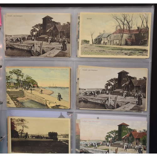 36 - An album of approximately 240 postcards, mainly Plymouth, including Plymouth shop fronts, royal visi... 