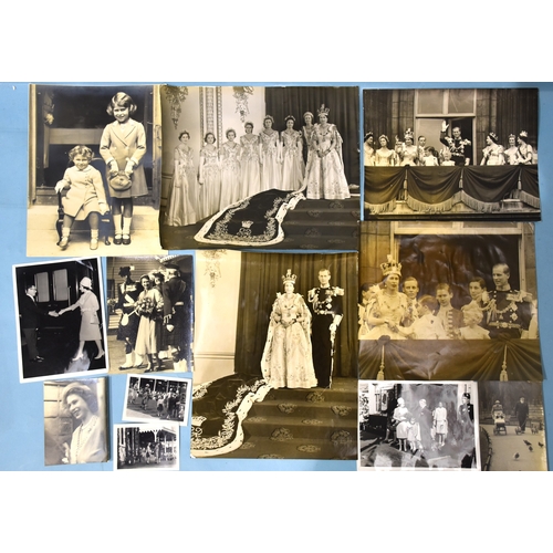 45 - Royal Interest, four official press photographs of the 1953 coronation, an album of official photogr... 