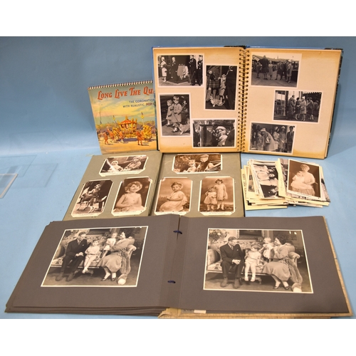 45 - Royal Interest, four official press photographs of the 1953 coronation, an album of official photogr... 