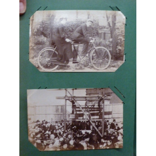 47 - An album of approximately 230 mainly photographic portraits, many with postcard backs, early-20th ce... 