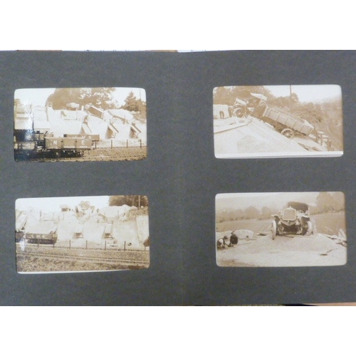47 - An album of approximately 230 mainly photographic portraits, many with postcard backs, early-20th ce... 