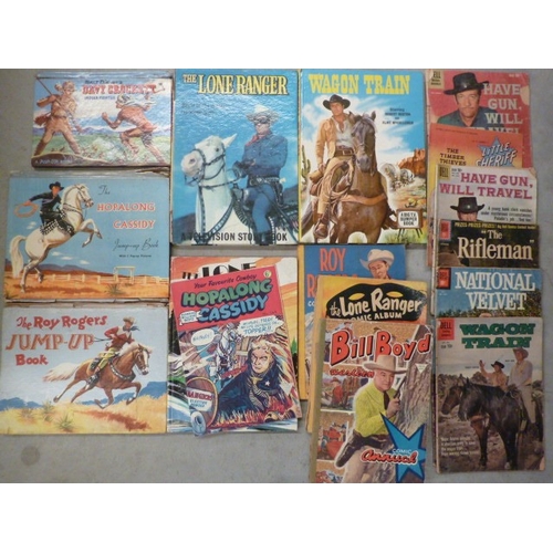 6 - A collection of Western Annuals, 1950's-60's, including Buck Jones, Kit Carson, Buffalo Bill, Lone R... 