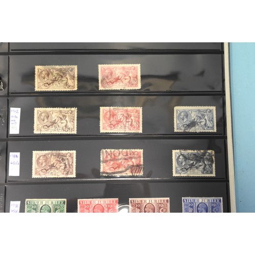 56 - A collection of GB stamps in an album, from 1840 1d black (used), 1924 and 1925 Wembley sets (mint) ... 