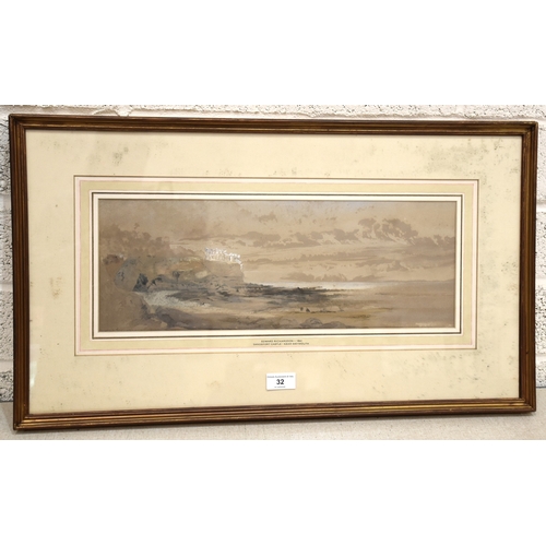 4 - Edward Richardson (1810-1874), 'Sandsfoot Castle, Weymouth', a signed and titled watercolour, inscri... 