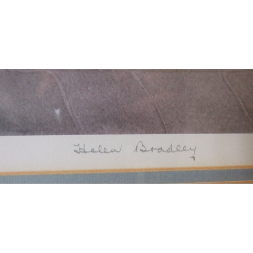5 - After Helen Bradley, 'Blackpool Station, South Shore (Waterloo Road)', coloured print, signed in pen... 