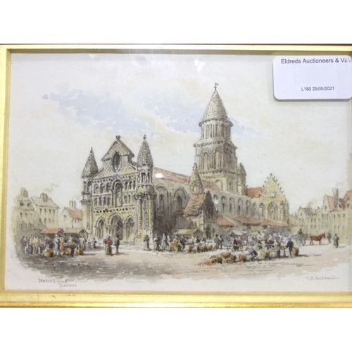 59 - Francis P Barraud (1824-1901), 'Norwich', a signed and titled watercolour, 9.5 x 12.5cm and three ot... 