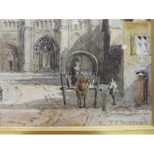 59 - Francis P Barraud (1824-1901), 'Norwich', a signed and titled watercolour, 9.5 x 12.5cm and three ot... 
