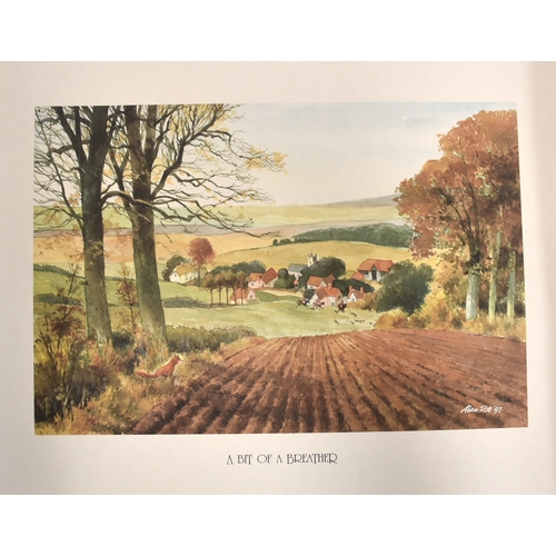 31 - After David Pritchard, 'Hammer Blow', four unframed unsigned prints, 69 x 84.5cm overall, after Alan... 