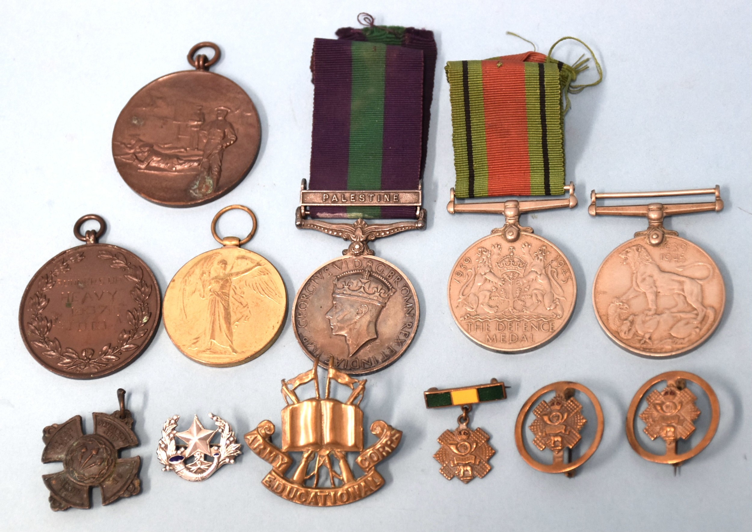 A General Service Medal 1918-62 with Palestine clasp to: 2672 B Const T ...