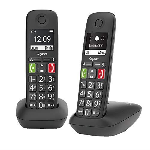 1001 - Gigaset E290HX - Schnurloses DECT-Telefon für Senioren zum Anschluss an vorhandene DECT-Basis - Mobi... 