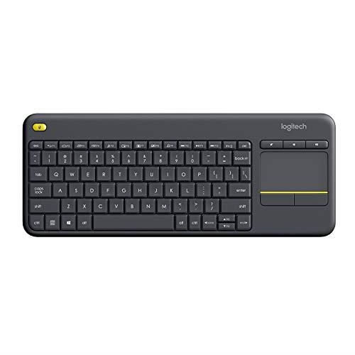 1008 - Logitech K400 Plus Wireless Touch TV Keyboard With Easy Media Control and Built-in Touchpad, QWERTY ... 