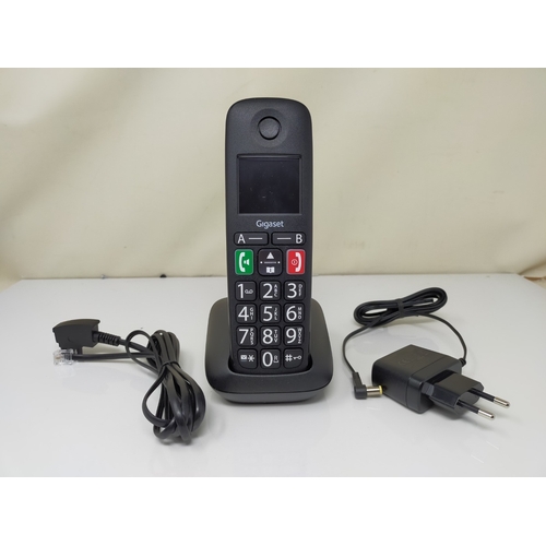 Gigaset E290 - Schnurloses Display großen Anrufbeantworter großes ohne Tasten - Senioren-Telefon mit