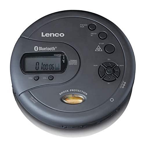 10042 - RRP £59.00 Lenco CD-300 - Tragbarer CD-Player Walkman - Bluetooth Diskman - CD Walkman - MP3 Funktio... 