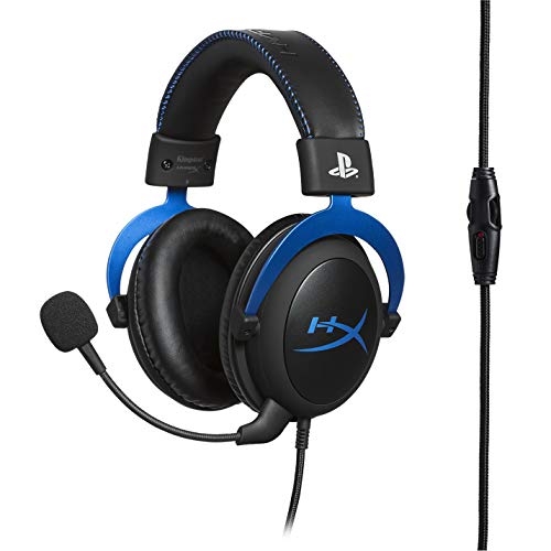 10050 - RRP £51.00 HyperX HX-HSCLS-BL Cloud for PS4 - Gaming headset, Officially licensed for PS4, Compatibl... 